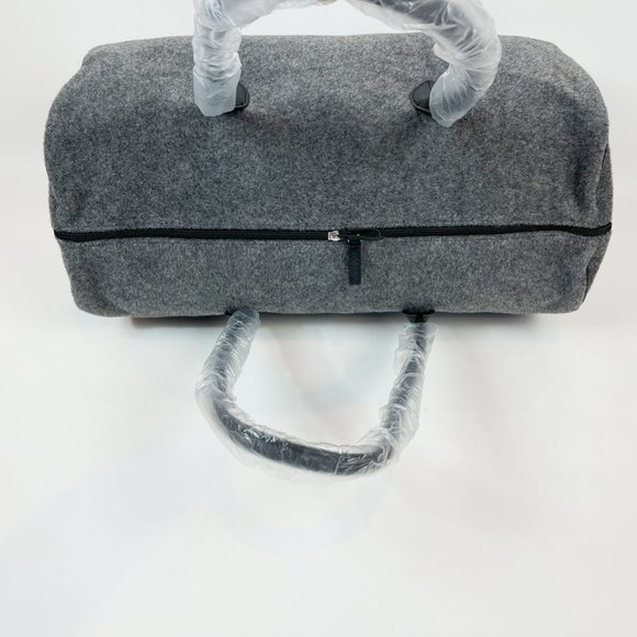 DSW Gray Wool Felt Duffel Bag - Picture 6 of 7